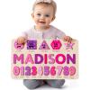imageCustom Baby Gift Montessori Toddler Puzzle Personalized Name Puzzle Wooden Learning Toys First Birthday Gift