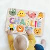 imageCustom Handmade Name Puzzle with Animals Personalized Birthday Gift for Kids Easter for Toddlers Unique New Baby Gift 1 Year Gifts Newborn Gifts