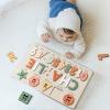 imageHandmade Wooden Name Puzzle Personalized Birthday Gift for Kids Toddler Toys Baby Gift Busy Board PuzzlePuzzle with Numbers and Shapes