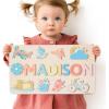 imagePersonalize Busy Board Name Puzzle1 Year Old Girl and Boy Kid Gifts Customized Baby Gift Montessori Educational Name Toy Wood Puzzle 13