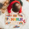 imagePersonalize Busy Board Name Puzzle1 Year Old Girl and Boy Kid Gifts Customized Baby Gift Montessori Educational Name Toy Wood Puzzle 13