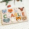 imagePersonalize Name Puzzle for Toddlers with Animals Boys and Girls 0 1 2 3 Year Old Personalized Puzzle for Kids 1 Year Old Girl and Boy Kid Gifts Customized Baby Gift Educational Name Toy