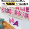 imagePuzzles Name for Toddlers 13 Baby Gifts for Girl 1 Year Old Baby Gifts for Boy 1 Year Old Personalized Name Puzzle Preschool Educational for Girls Boys ABC Shape Puzzle