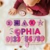 imagePuzzles for Baby Boy and Girl Personalized Name Puzzle for Toddlers 12 Month Toy Gifts for 0 1 2 3 Years Old Baby Gifts Babyshower Christmas Newborn Gift