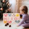 imagePuzzles for Toddlers Boy and Girl Personalized Wooden Name Puzzle 12 Month Toy Gifts for 0 1 2 3 Years Old Baby Gifts Baby Shower Christmas NewBaby Gift 0 3 6 9 12 Months