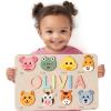 imageCustom Name Puzzle for Toddlers 13 1 Year Old Girl Gifts 1st Birthday Gifts Boy ABC Wooden Puzzle Animals and Alphabet Learning Puzzles Toys for Babies Preschool Montessori Toys