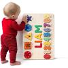 imageMontessori Toys for 0 1 2 Year Old Girls 1st Birthday Montessori Toy Puzzle Name Wooden Toys for 1 Year Old 12 Month Toys Toddler PuzzlePuzzle with Numbers and Shapes