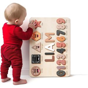 imagePersonalized Baby Gifts Toys Name Puzzles 0 3 6 9 12 18 24 36 Month Old Gifts 2 Year Old Gift 12 Month Girl Gifts Custom Babies Name Puzzle New Baby Boy Gift