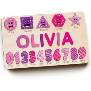 imageWood Name Puzzle Kid Gift Toddler Name Puzzle Baby Name Puzzle Baby Gift Baby Boy Gift Baby Girl Gift Toddler Gift Birthday Gift Toddler Toy Baby Toy Montessori Custom PuzzleBerries