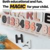imageGift for 1 Year Old Girl Boy Kid Gift Personalized Puzzles for Toddlers 13 Alphabet Puzzle Wooden Puzzles for Toddlers 1 2 3 4 Year Old Preschoool Learning Jigsaw Puzzle Educational Wooden Toys