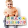 imageWooden Puzzle for Toddlers Boy and Girl Personalized Montessori Toy Puzzle 12 Month Toy Gifts for 0 1 2 3 Years Old Baby Gifts Toddler Gift Kid Gift 3 6 9 12 24 36 Months Black RoseBerries