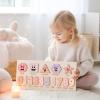 imageWooden Puzzle for Toddlers Boy and Girl Personalized Montessori Toy Puzzle 12 Month Toy Gifts for 0 1 2 3 Years Old Baby Gifts Toddler Gift Kid Gift 3 6 9 12 24 36 Months Black RosePastel