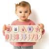 imageWooden Puzzle for Toddlers Boy and Girl Personalized Montessori Toy Puzzle 12 Month Toy Gifts for 0 1 2 3 Years Old Baby Gifts Toddler Gift Kid Gift 3 6 9 12 24 36 Months Black RoseBlack Rose