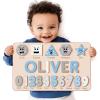 imageGift for 1 Year Old Girl Boy Kid Gift Personalized Puzzles for Toddlers 13 Alphabet Puzzle Wooden Puzzles for Toddlers 1 2 3 4 Year Old Preschoool Learning Jigsaw Puzzle Educational Wooden Toys