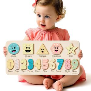 imageWooden Puzzle for Toddlers Boy and Girl Personalized Montessori Toy Puzzle 12 Month Toy Gifts for 0 1 2 3 Years Old Baby Gifts Toddler Gift Kid Gift 3 6 9 12 24 36 Months Black RoseSpring