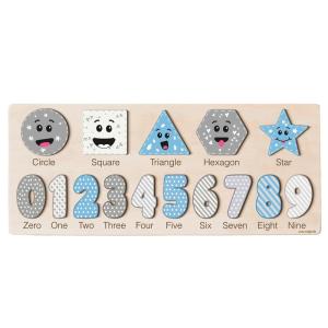 imageWooden Puzzle for Toddlers Boy and Girl Personalized Montessori Toy Puzzle 12 Month Toy Gifts for 0 1 2 3 Years Old Baby Gifts Toddler Gift Kid Gift 3 6 9 12 24 36 Months Black RoseLight Blue